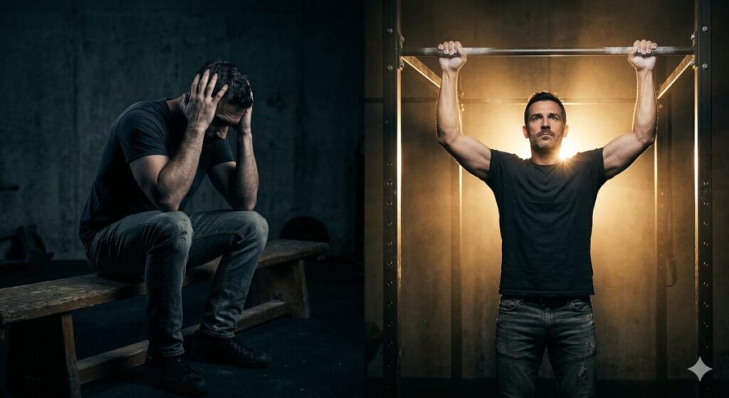 年齢と筋力の関係を示すイメージ。加齢による筋力低下は年0.5〜1%程度